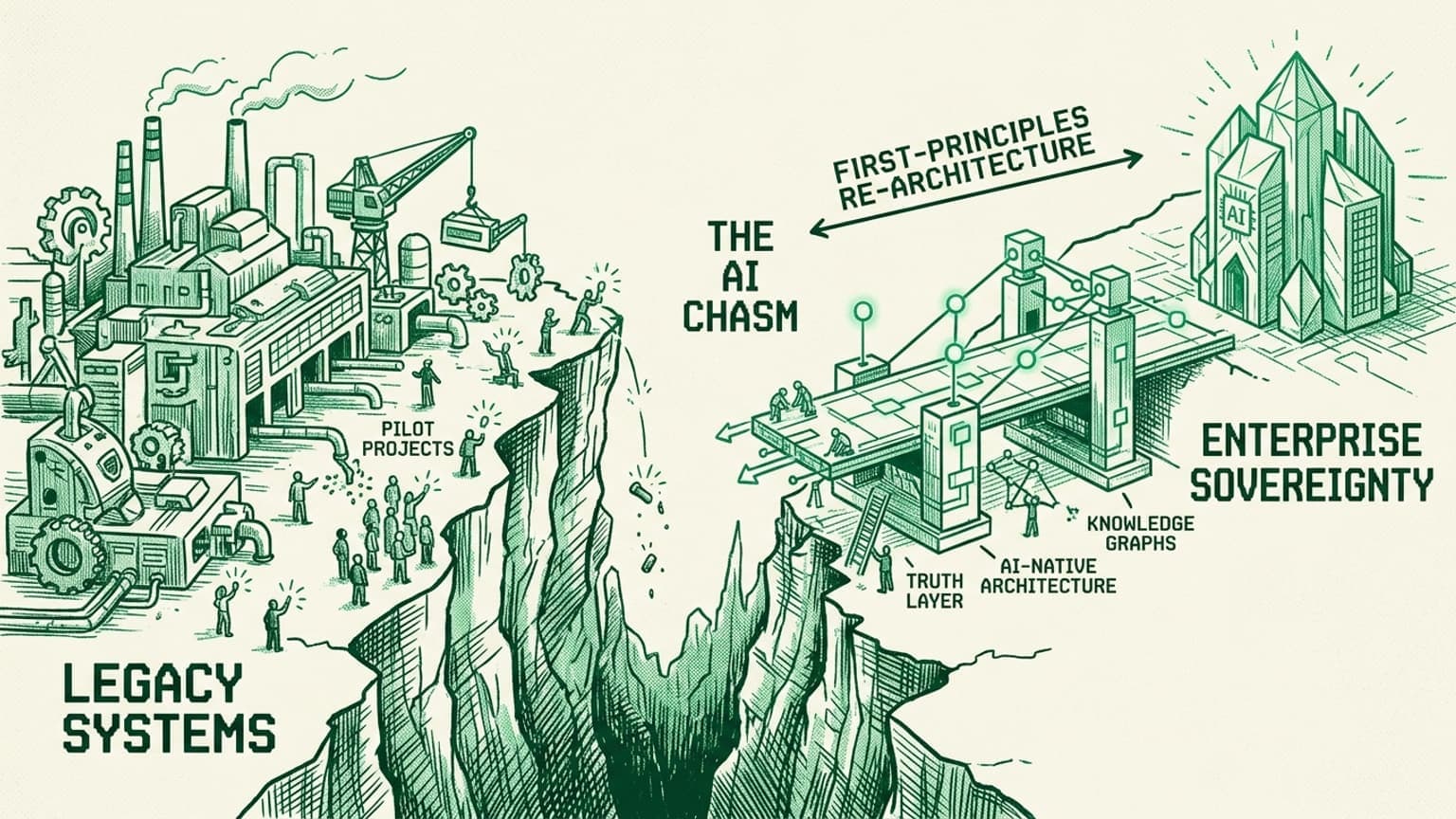 The AI Chasm: Architecting Enterprise Sovereignty Beyond Pilot Purgatory feature image